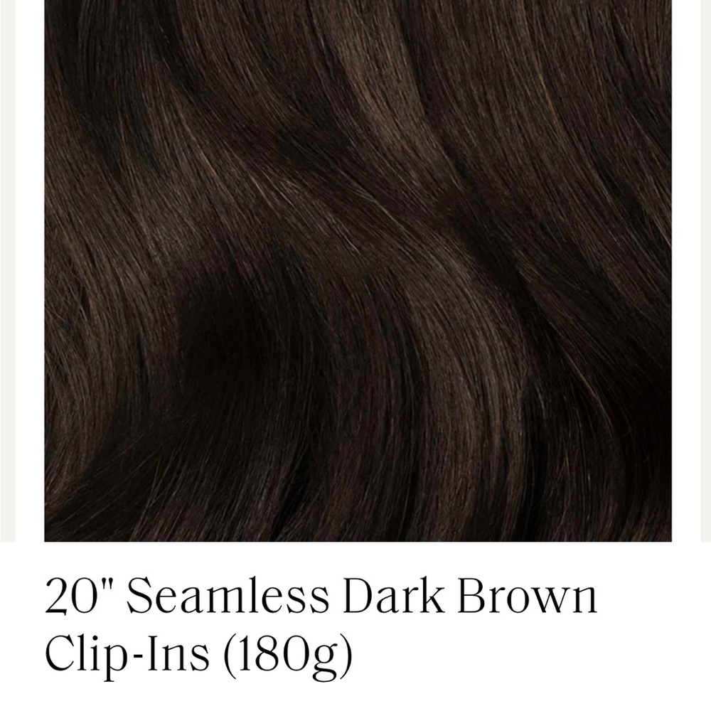 Luxy 20” Seamless Dark Brown Clip-In Extensions